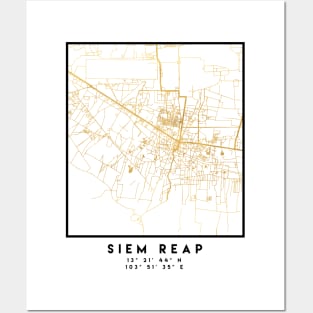 SIEM REAP CAMBODIA CITY STREET MAP ART Posters and Art